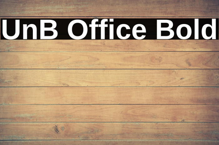 UnB Office Bold Example 2