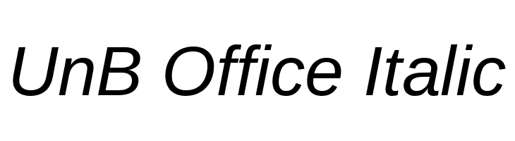 UnB Office Italic  Descarca Fonturi Gratis