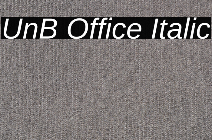 UnB Office Italic Example 3