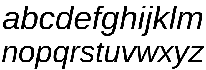 UnB Office Italic Font LOWERCASE