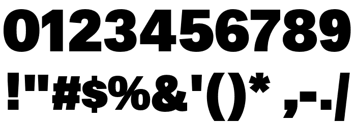 UnBPro-Black Font OTHER CHARS