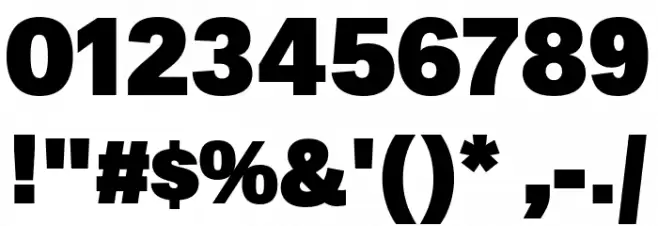 UnBPro-Black Font OTHER CHARS