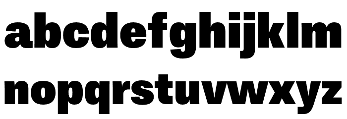 UnBPro-Black Font LOWERCASE