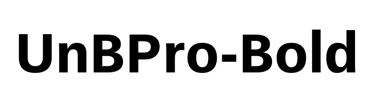 UnBPro-Bold  免费字体下载