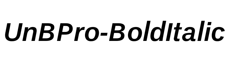 UnBPro-BoldItalic  font caratteri gratis