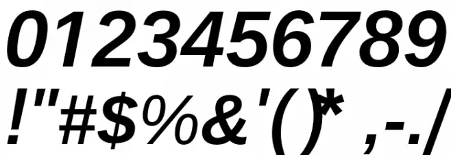 UnBPro-BoldItalic Font OTHER CHARS