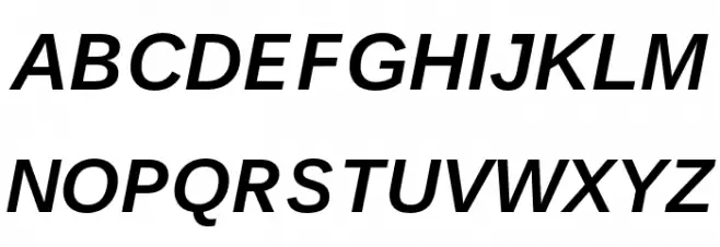 UnBPro-BoldItalic Schriftart Groß