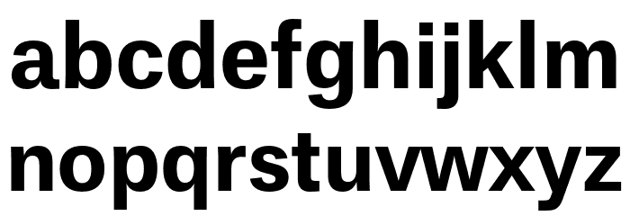 UnBPro-Bold Font LOWERCASE