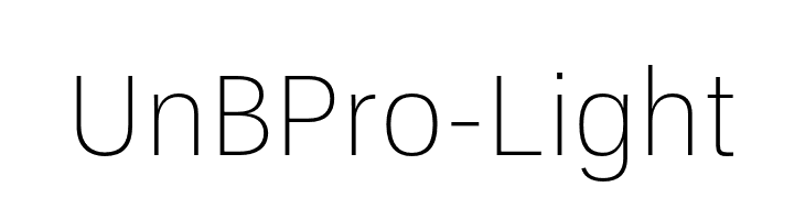 UnBPro-Light  font caratteri gratis