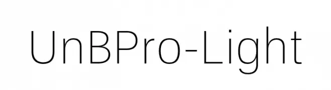 UnBPro-Light  Free Fonts Download