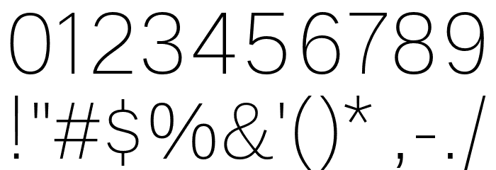 UnBPro-Light Font OTHER CHARS