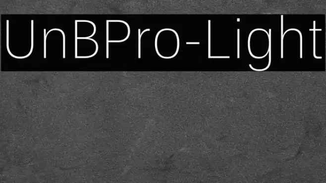 UnBPro-Light फ़ॉन्ट examples