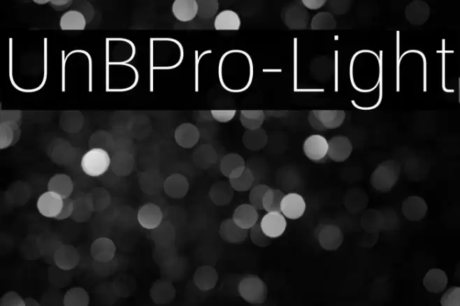 UnBPro-Light फ़ॉन्ट examples