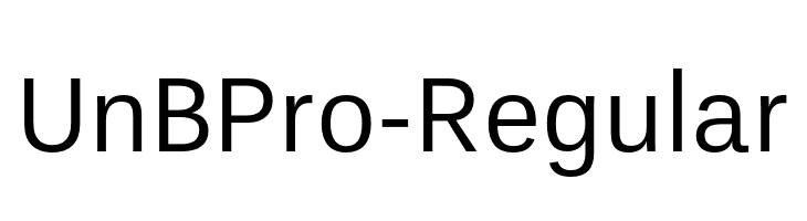 UnBPro-Regular  Frei Schriftart Herunterladen
