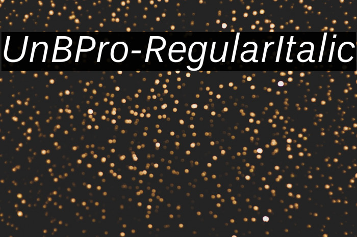 UnBPro-RegularItalic Example 2