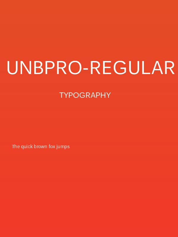 UnBPro-Regular Poster