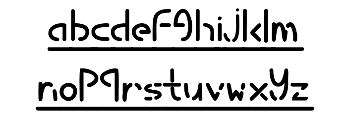 UnConnect Font LOWERCASE