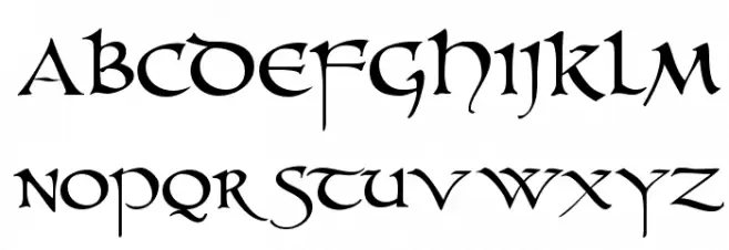 UnZialish Font UPPERCASE