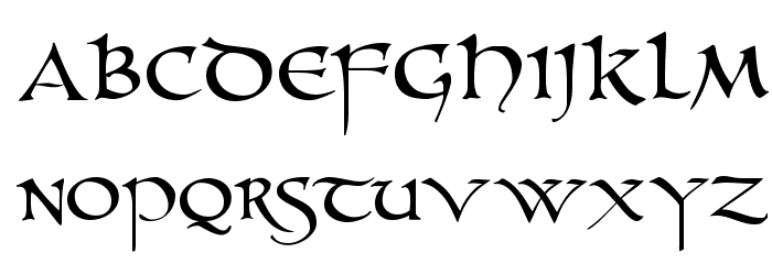 UnZialish Font LOWERCASE