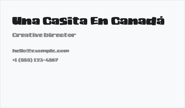 Una Casita En Canadá Business Card