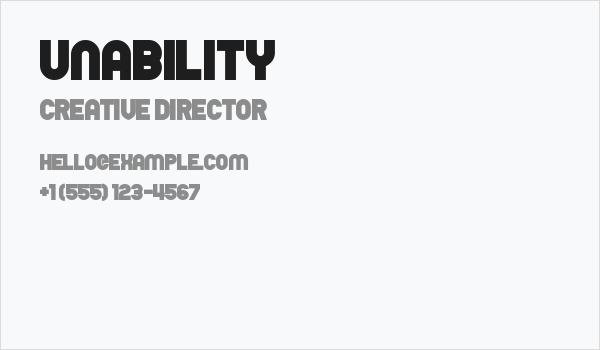 Unability Business Card