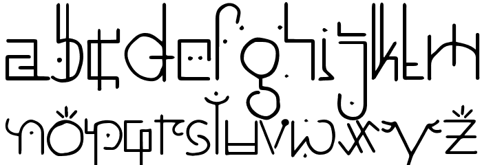 Unai Lines Font LOWERCASE