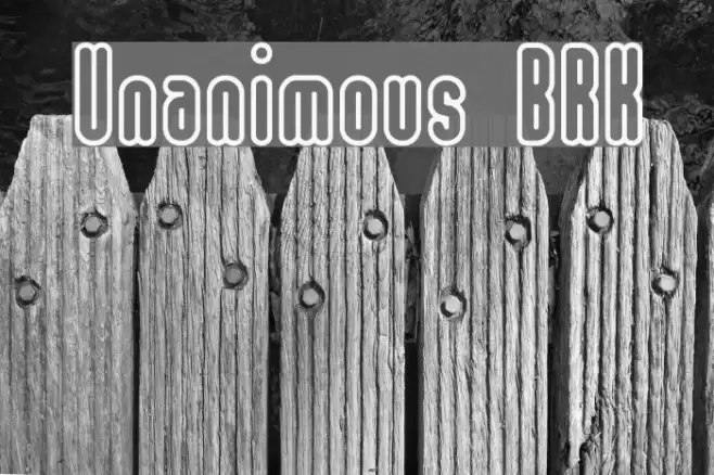 Unanimous BRK Font examples