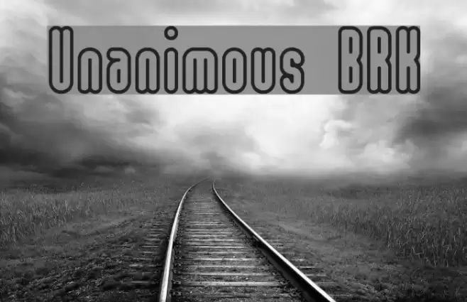 Unanimous BRK Font examples