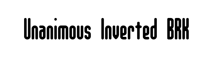 Unanimous Inverted BRK Font