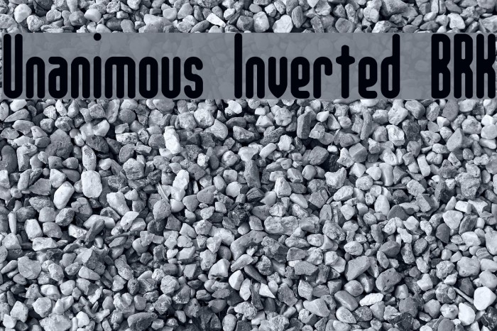 Unanimous Inverted BRK Font examples