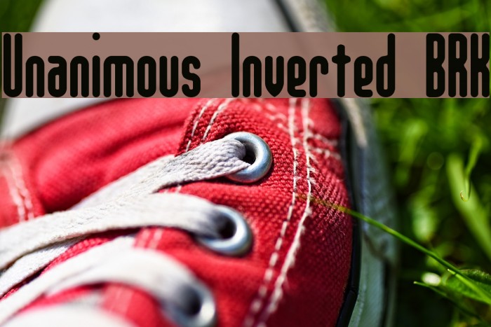 Unanimous Inverted BRK Font examples