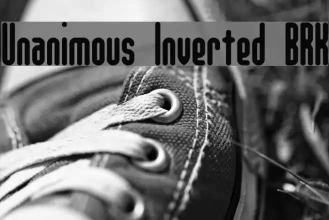 Unanimous Inverted BRK Font examples