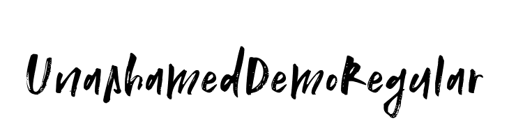 Unashamed Demo Regular  नि: शुल्क फ़ॉन्ट्स डाउनलोड