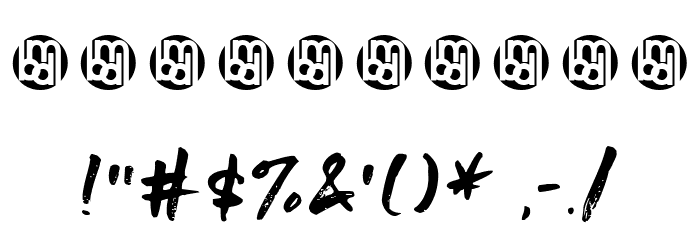 Unashamed Demo Regular Font OTHER CHARS