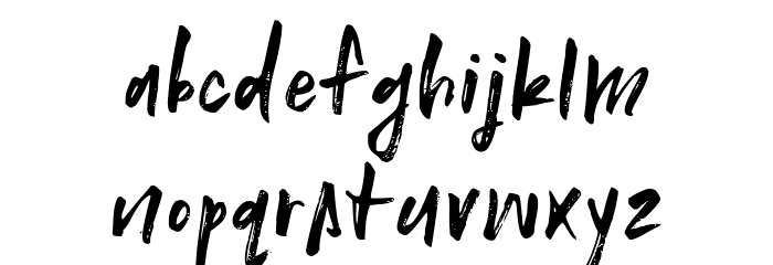 Unashamed Demo Regular Font LOWERCASE