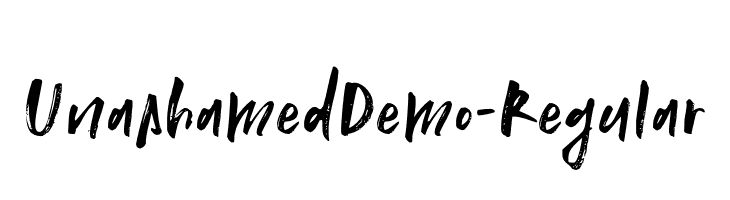 UnashamedDemo-Regular  नि: शुल्क फ़ॉन्ट्स डाउनलोड