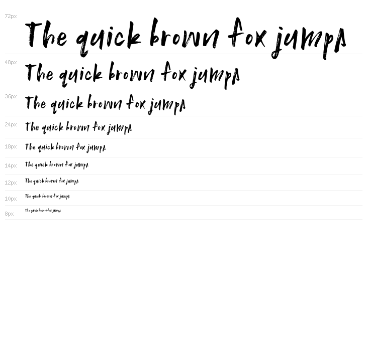 UnashamedDemo-Regular Waterfall