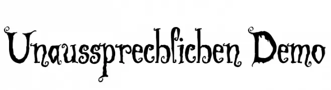 Unaussprechlichen Demo  Fuentes Gratis Descargar