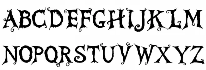 Unaussprechlichen Demo フォント 大文字