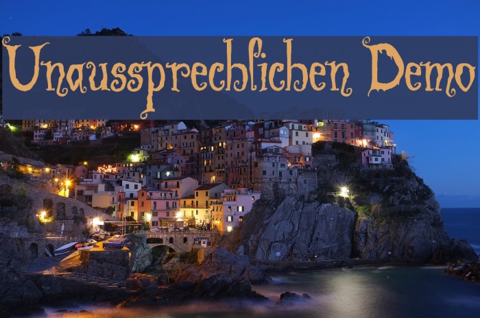 Unaussprechlichen Demo Font examples