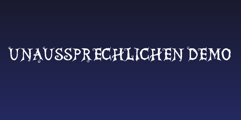 Unaussprechlichen Demo Social Header