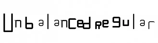 Unbalanced Regular  नि: शुल्क फ़ॉन्ट्स डाउनलोड