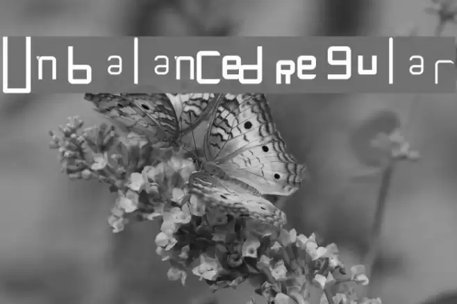 Unbalanced Regular Font examples