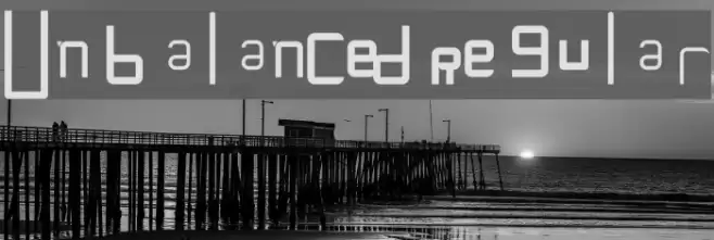 Unbalanced Regular Font examples