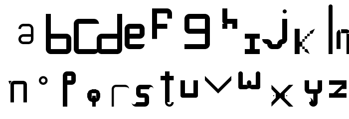 Unbalanced Regular Font LOWERCASE