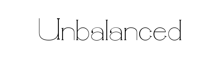 Unbalanced  Frei Schriftart Herunterladen