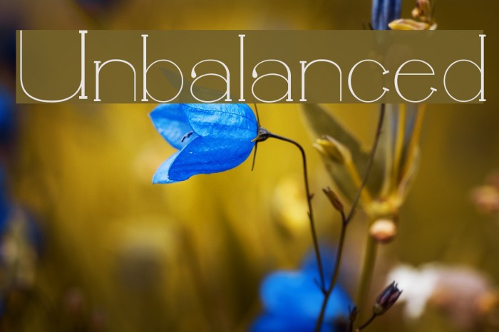 Unbalanced Font examples