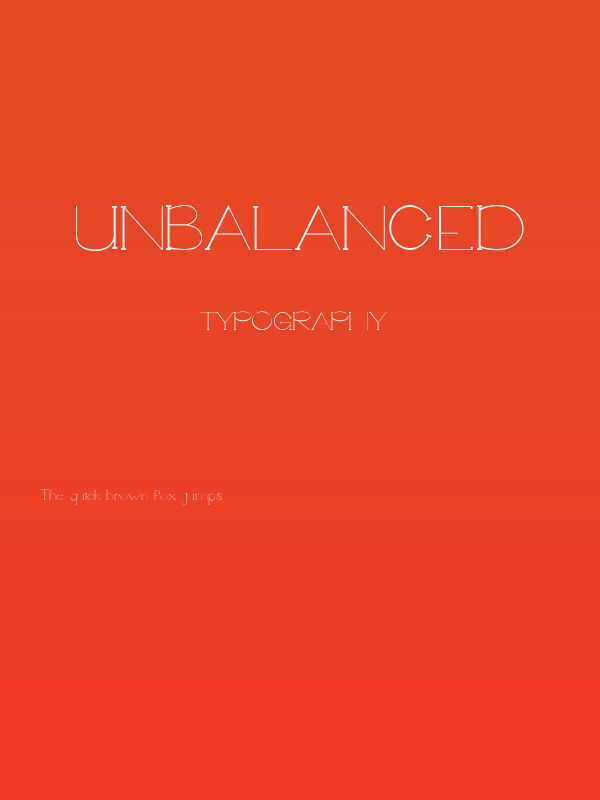 Unbalanced Poster