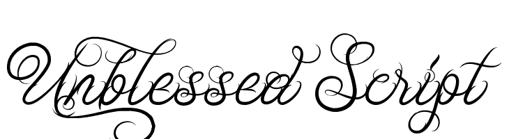 Unblessed Script Font