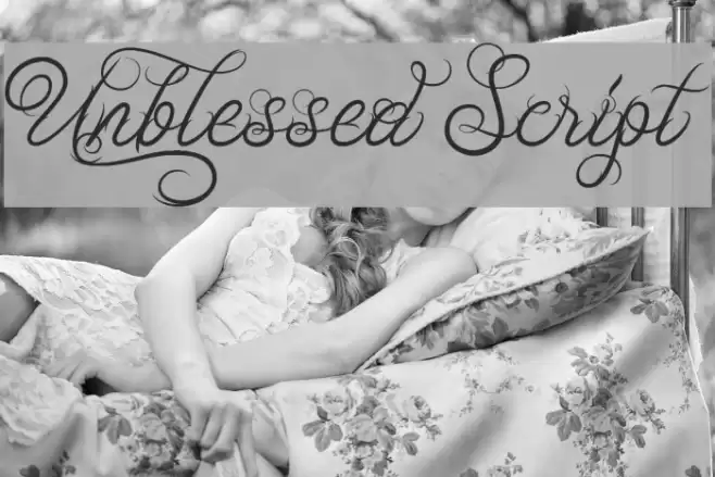 Unblessed Script Font examples